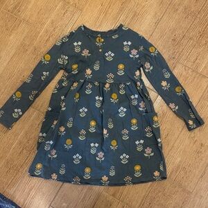 Girls' Floral Long-Sleeve Dress